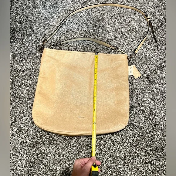 Coach Madison Tan Pebbled Leather Slouch Hobo with Crossbody Strap Style - Picture 15 of 15